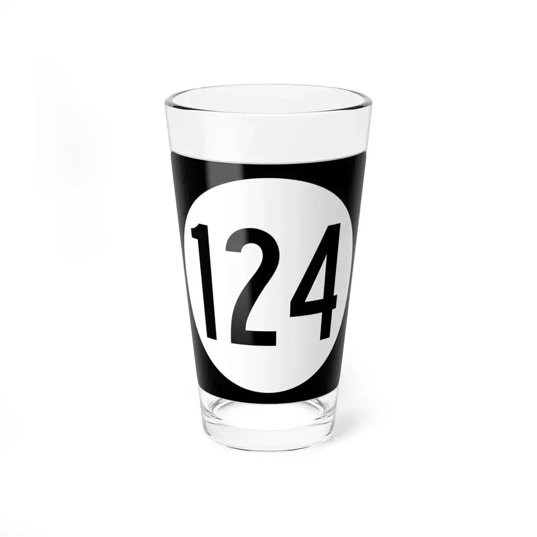 Iowa 124 (Iowa) (Road Sign) Pint Glass 16oz 16oz - Go Mug Yourself