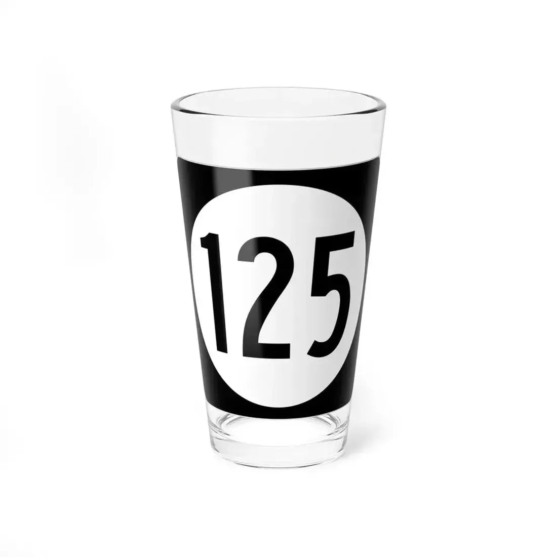 Iowa 125 (Iowa) (Road Sign) Pint Glass 16oz 16oz - Go Mug Yourself