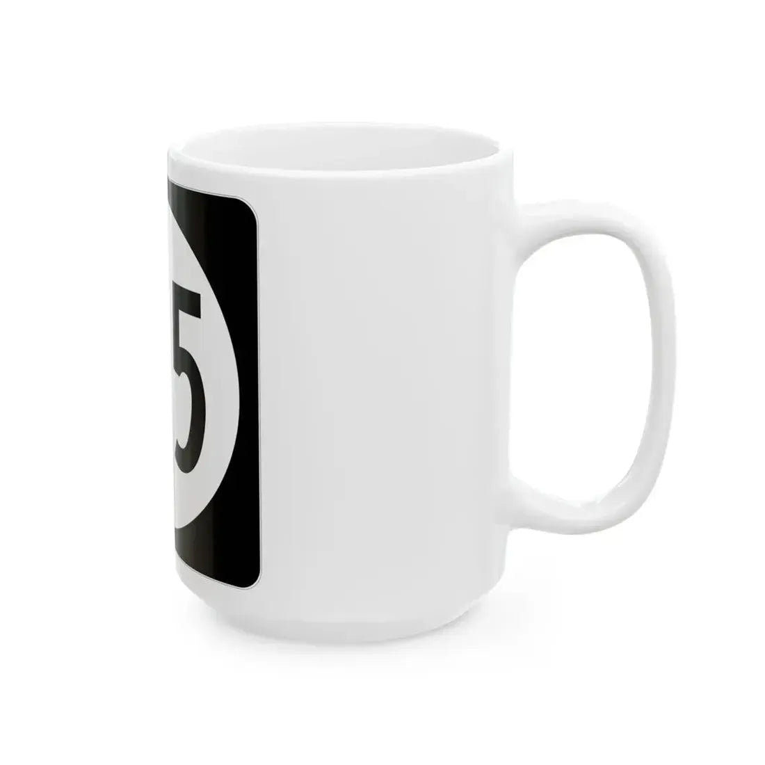 Iowa 125 (Iowa) (Road Sign) White Coffee Mug - Go Mug Yourself