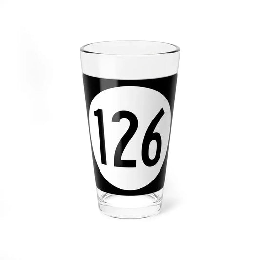 Iowa 126 (Iowa) (Road Sign) Pint Glss 16oz 16oz - Go Mug Yourself