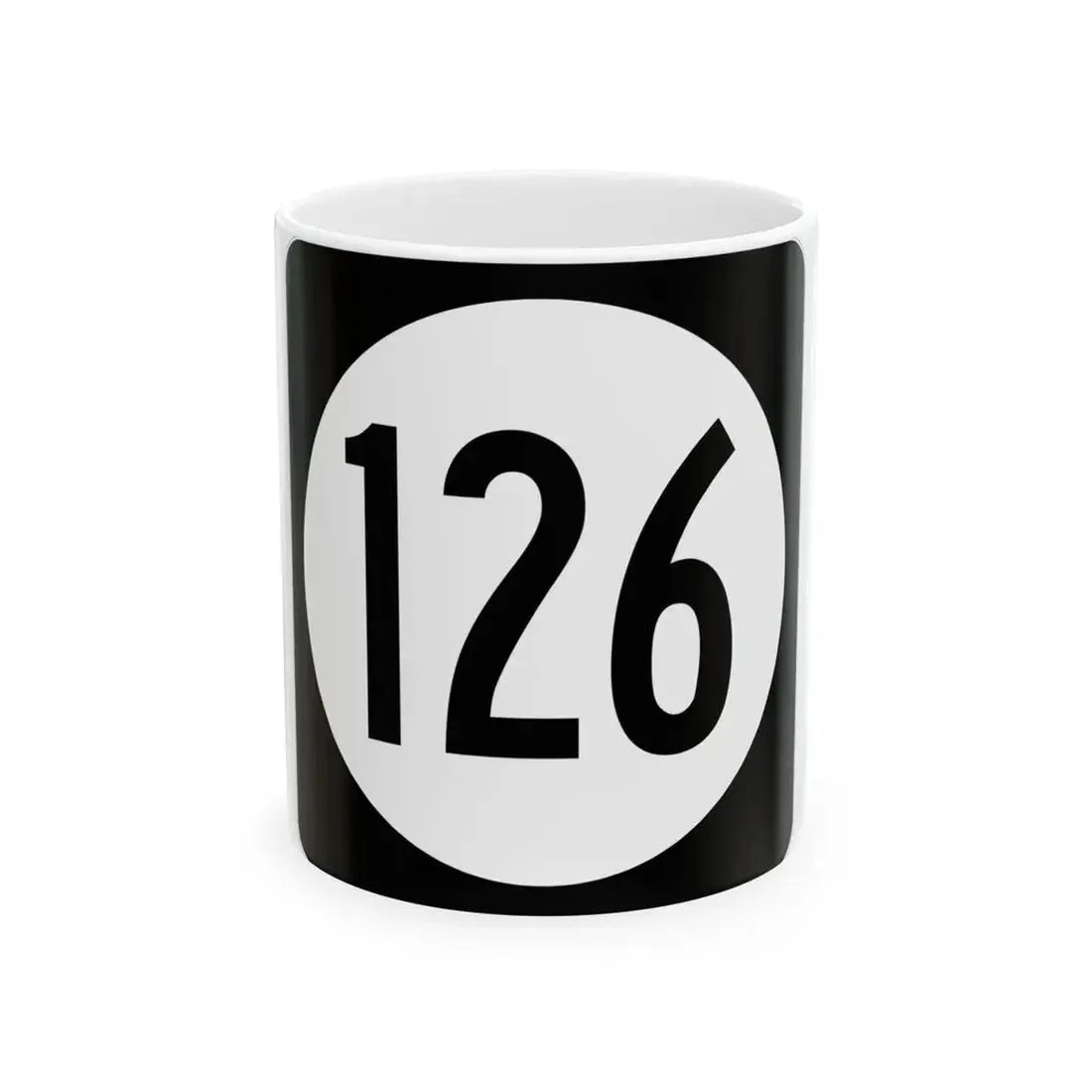 Iowa 126 (Iowa) (Road Sign) White Coffee Mug 11oz - Go Mug Yourself