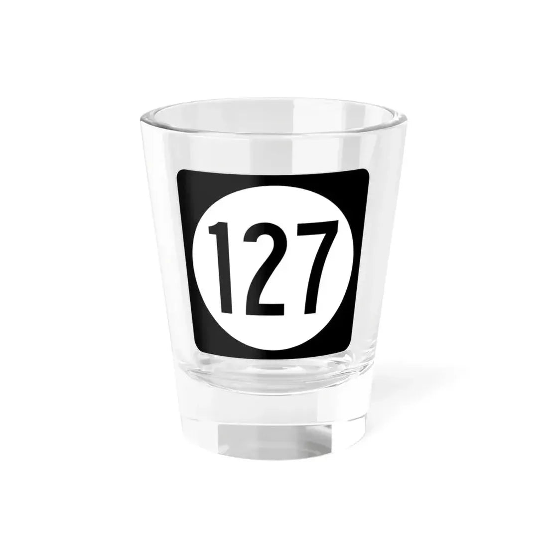 Iowa 127 (Iowa) (Road Sign) Shot Glass 1.5oz 1.5oz - Go Mug Yourself