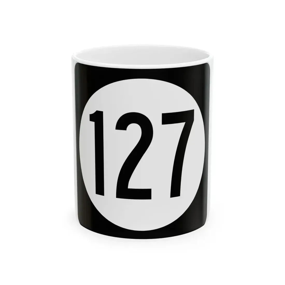 Iowa 127 (Iowa) (Road Sign) White Coffee Mug 11oz - Go Mug Yourself