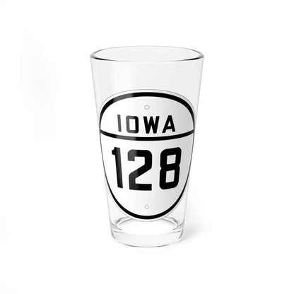 Iowa 128 1926 (Iowa) (Road Sign) Pint Glss 16oz 16oz - Go Mug Yourself