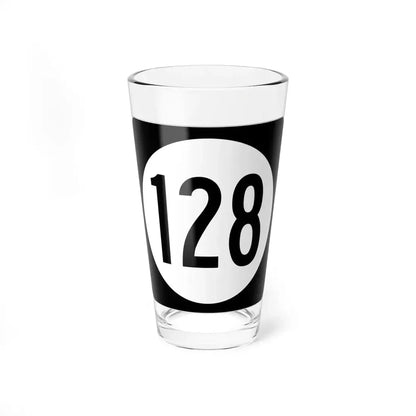 Iowa 128 (Iowa) (Road Sign) Pint Glass 16oz 16oz - Go Mug Yourself