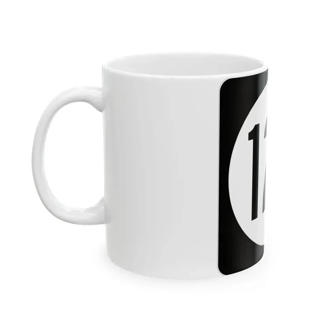 Iowa 128 (Iowa) (Road Sign) White Coffee Mug - Go Mug Yourself