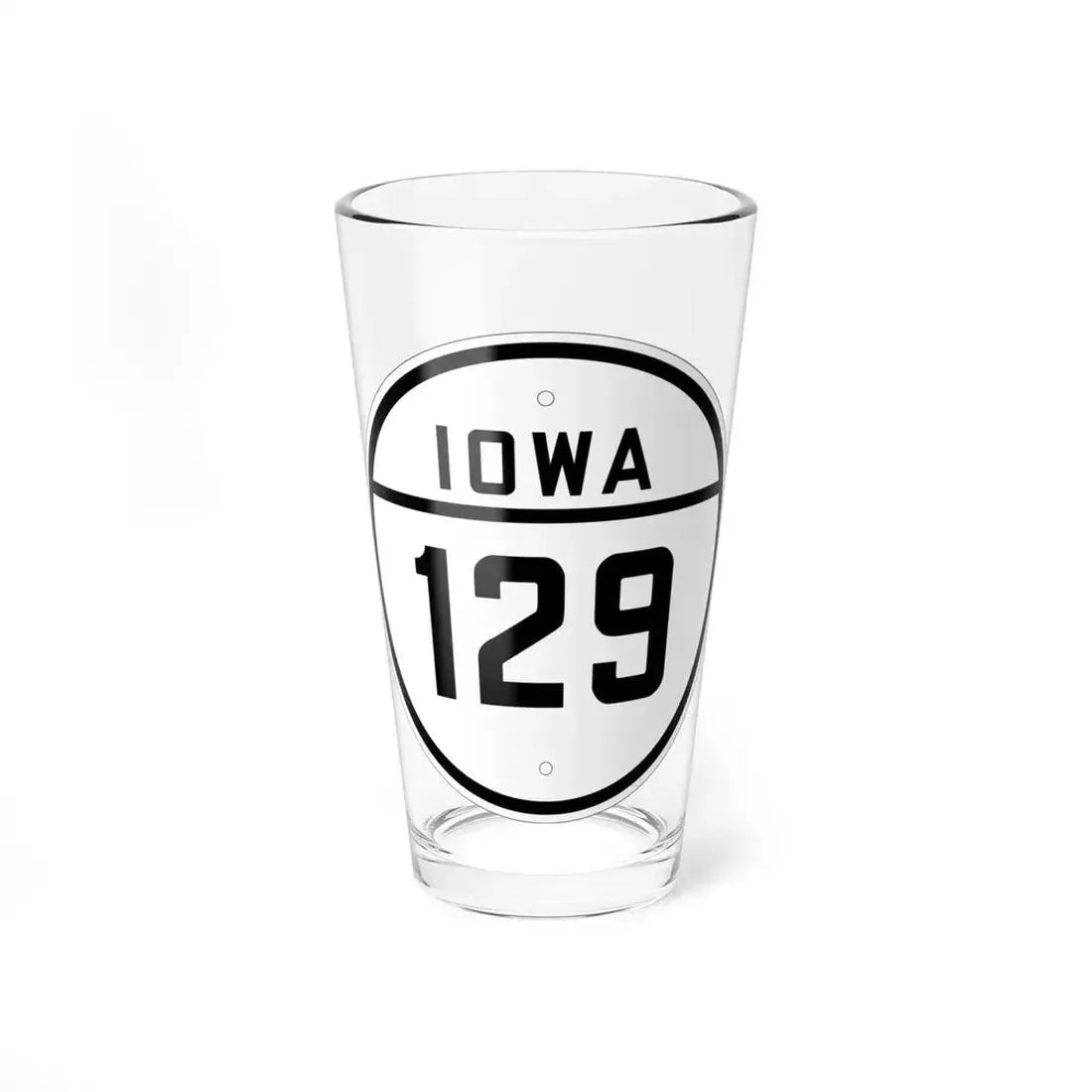 Iowa 129 1926 (Iowa) (Road Sign) Pint Glass 16oz 16oz - Go Mug Yourself