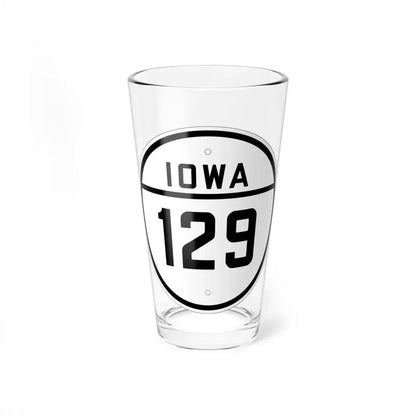 Iowa 129 1926 (Iowa) (Road Sign) Pint Glss 16oz 16oz - Go Mug Yourself