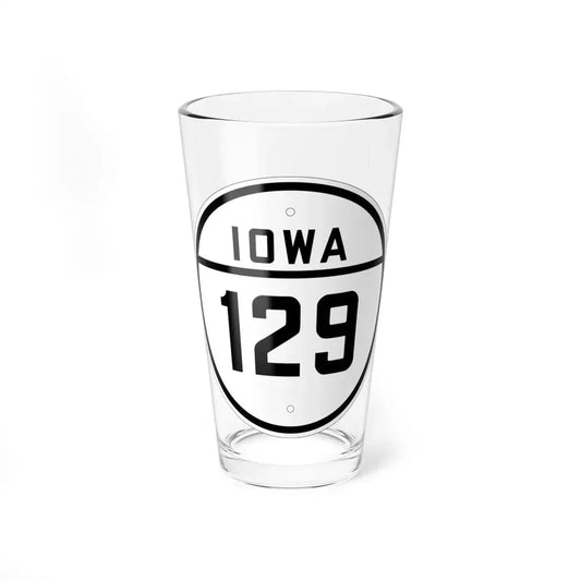 Iowa 129 1926 (Iowa) (Road Sign) Pint Glss 16oz 16oz - Go Mug Yourself