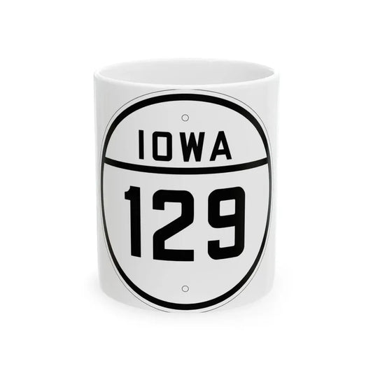 Iowa 129 1926 (Iowa) (Road Sign) White Coffee Mug 11oz - Go Mug Yourself