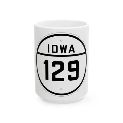 Iowa 129 1926 (Iowa) (Road Sign) White Coffee Mug 15oz - Go Mug Yourself