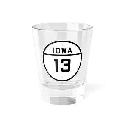 Iowa 13 1926 (Iowa) (Road Sign) Shot Glass 1.5oz 1.5oz - Go Mug Yourself