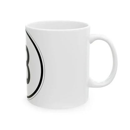 Iowa 13 1950 (Iowa) (Road Sign) White Coffee Mug - Go Mug Yourself
