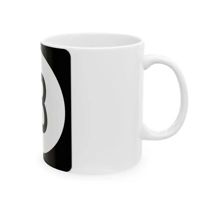 Iowa 13 (Iowa) (Road Sign) White Coffee Mug - Go Mug Yourself
