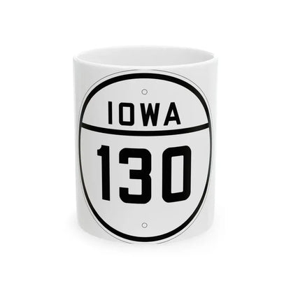 Iowa 130 1926 (Iowa) (Road Sign) White Coffee Mug 11oz - Go Mug Yourself