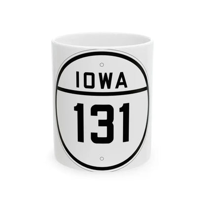 Iowa 131 1926 (Iowa) (Road Sign) White Coffee Mug 11oz - Go Mug Yourself