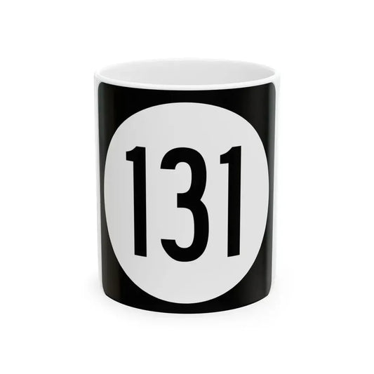 Iowa 131 (Iowa) (Road Sign) White Coffee Mug 11oz - Go Mug Yourself