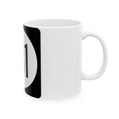 Iowa 131 (Iowa) (Road Sign) White Coffee Mug - Go Mug Yourself