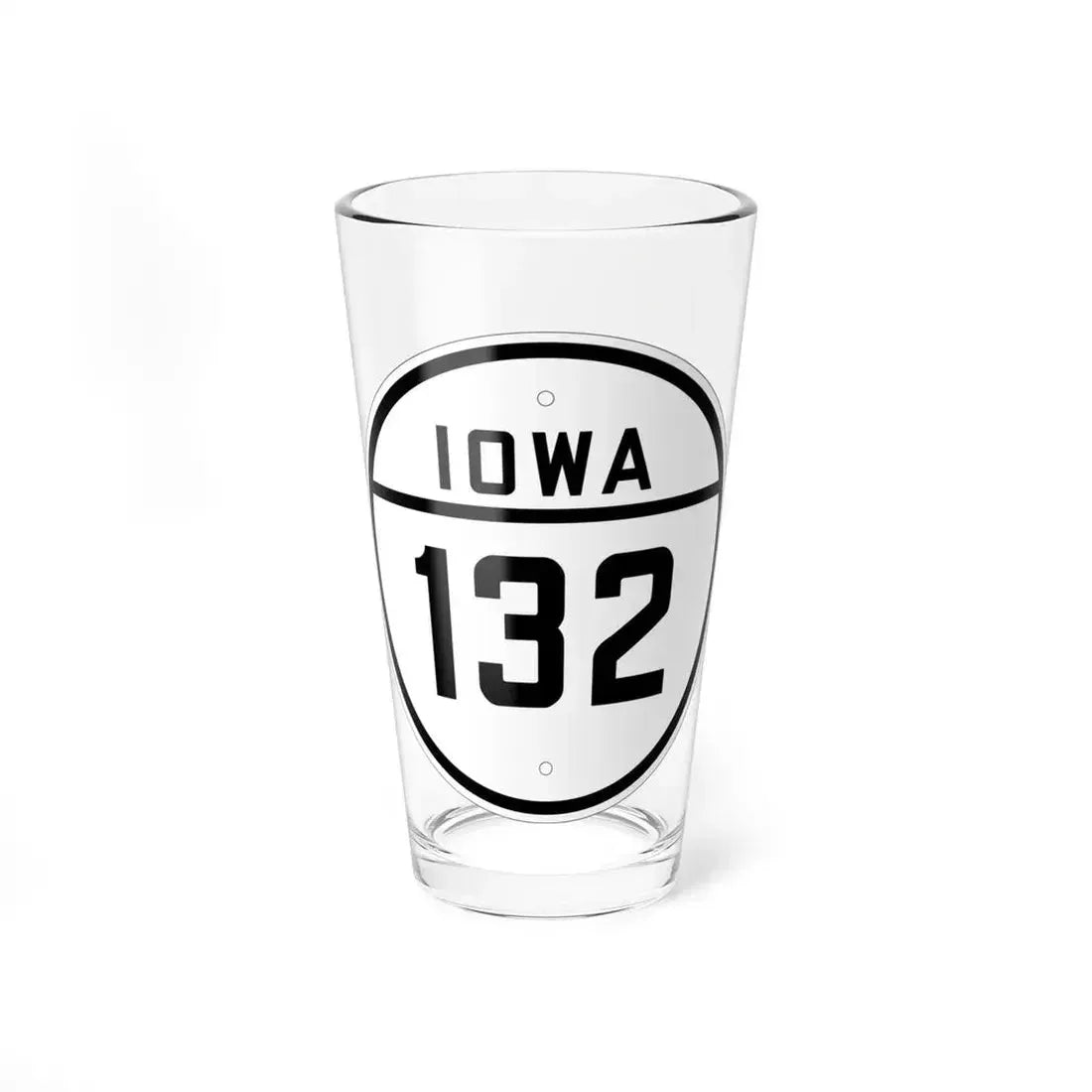 Iowa 132 1926 (Iowa) (Road Sign) Pint Glass 16oz 16oz - Go Mug Yourself