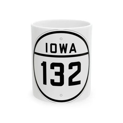 Iowa 132 1926 (Iowa) (Road Sign) White Coffee Mug 11oz - Go Mug Yourself