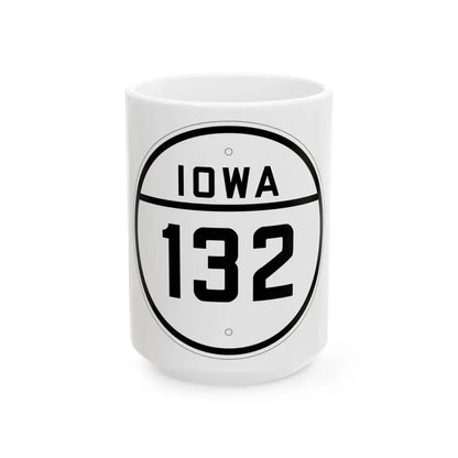 Iowa 132 1926 (Iowa) (Road Sign) White Coffee Mug 15oz - Go Mug Yourself