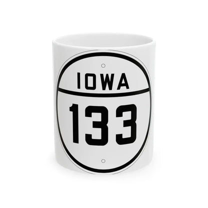 Iowa 133 1926 (Iowa) (Road Sign) White Coffee Mug 11oz - Go Mug Yourself