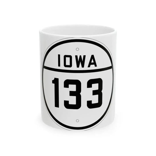 Iowa 133 1926 (Iowa) (Road Sign) White Coffee Mug 11oz - Go Mug Yourself