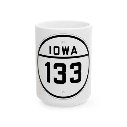 Iowa 133 1926 (Iowa) (Road Sign) White Coffee Mug 15oz - Go Mug Yourself