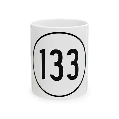 Iowa 133 1948 (Iowa) (Road Sign) White Coffee Mug 11oz - Go Mug Yourself