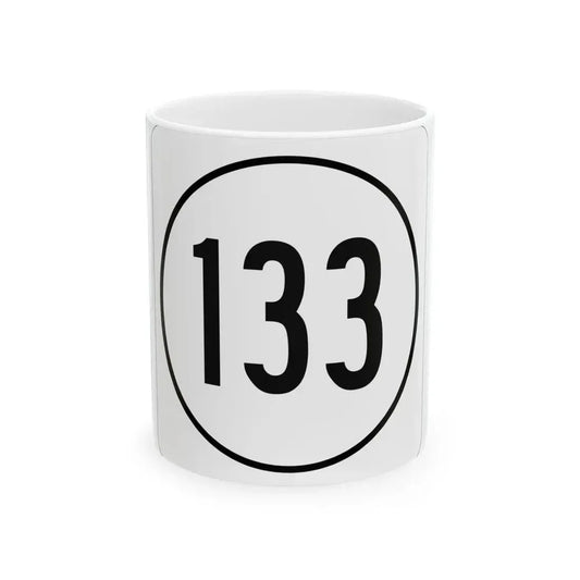 Iowa 133 1948 (Iowa) (Road Sign) White Coffee Mug 11oz - Go Mug Yourself