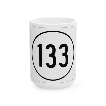 Iowa 133 1948 (Iowa) (Road Sign) White Coffee Mug 15oz - Go Mug Yourself