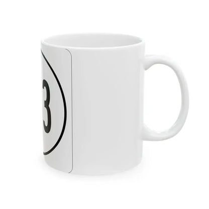 Iowa 133 1948 (Iowa) (Road Sign) White Coffee Mug - Go Mug Yourself