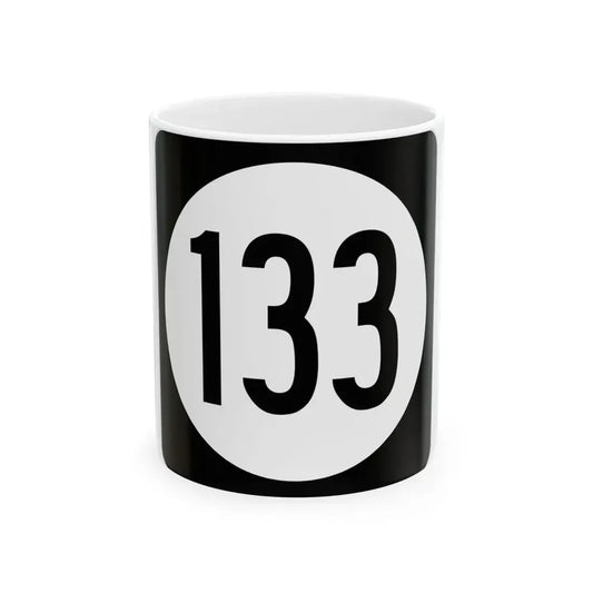 Iowa 133 (Iowa) (Road Sign) White Coffee Mug 11oz - Go Mug Yourself