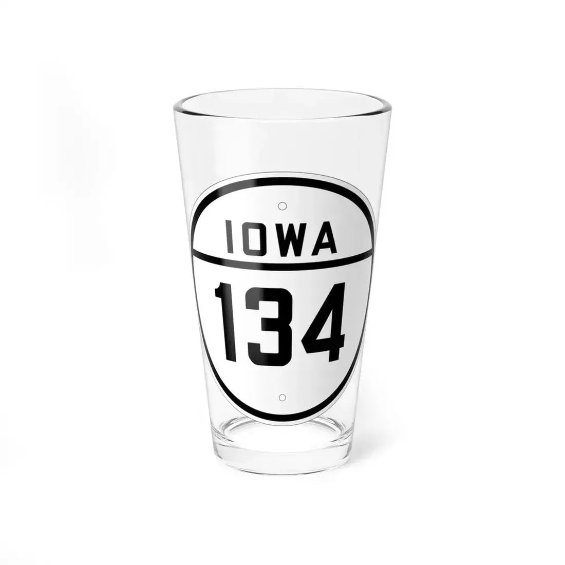 Iowa 134 1926 (Iowa) (Road Sign) Pint Glass 16oz 16oz - Go Mug Yourself