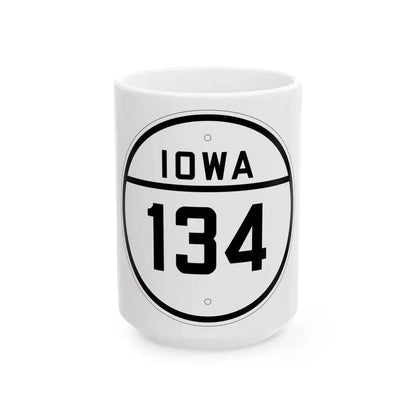 Iowa 134 1926 (Iowa) (Road Sign) White Coffee Mug 15oz - Go Mug Yourself