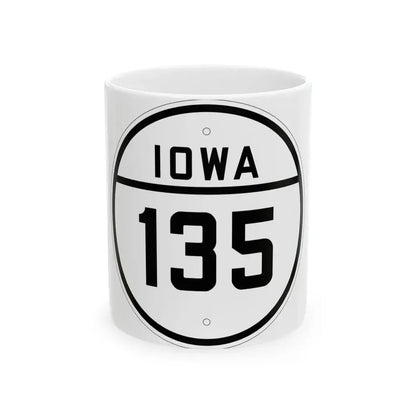 Iowa 135 1926 (Iowa) (Road Sign) White Coffee Mug 11oz - Go Mug Yourself