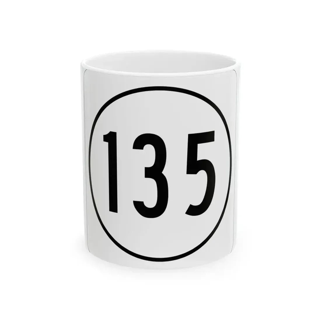 Iowa 135 1948 (Iowa) (Road Sign) White Coffee Mug 11oz - Go Mug Yourself