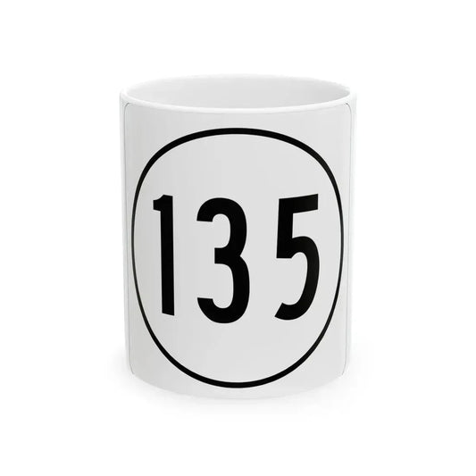 Iowa 135 1948 (Iowa) (Road Sign) White Coffee Mug 11oz - Go Mug Yourself