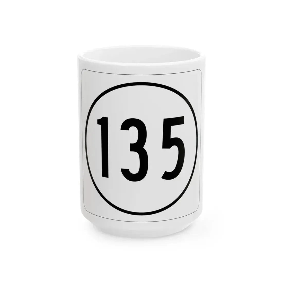 Iowa 135 1948 (Iowa) (Road Sign) White Coffee Mug 15oz - Go Mug Yourself