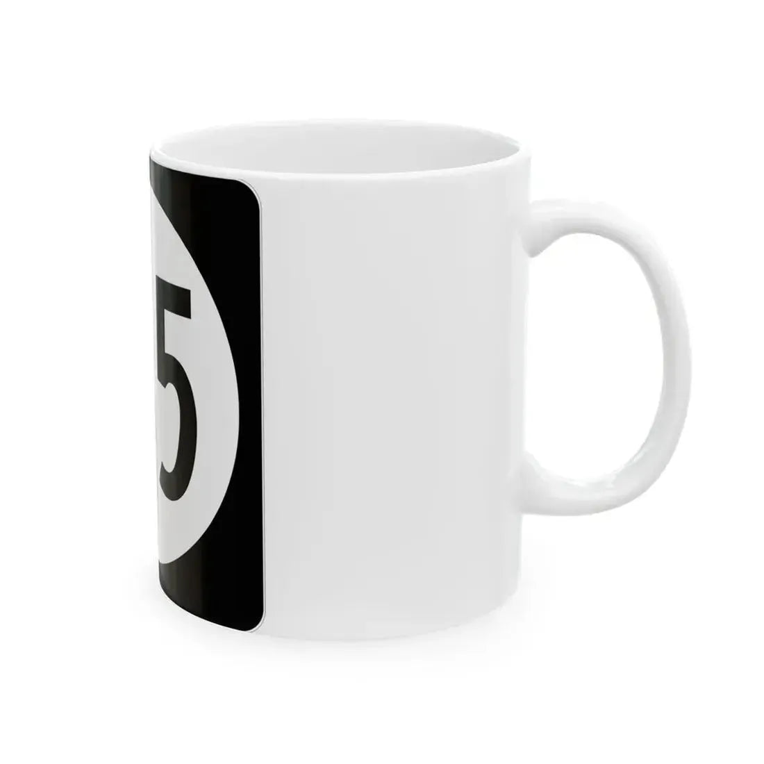 Iowa 135 (Iowa) (Road Sign) White Coffee Mug - Go Mug Yourself
