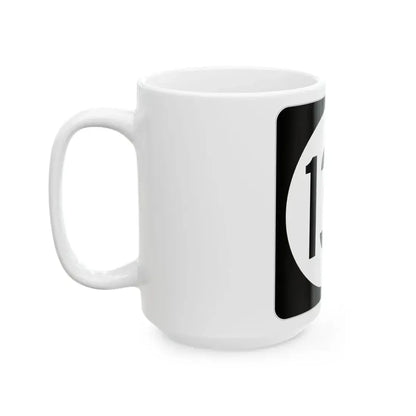 Iowa 135 (Iowa) (Road Sign) White Coffee Mug - Go Mug Yourself