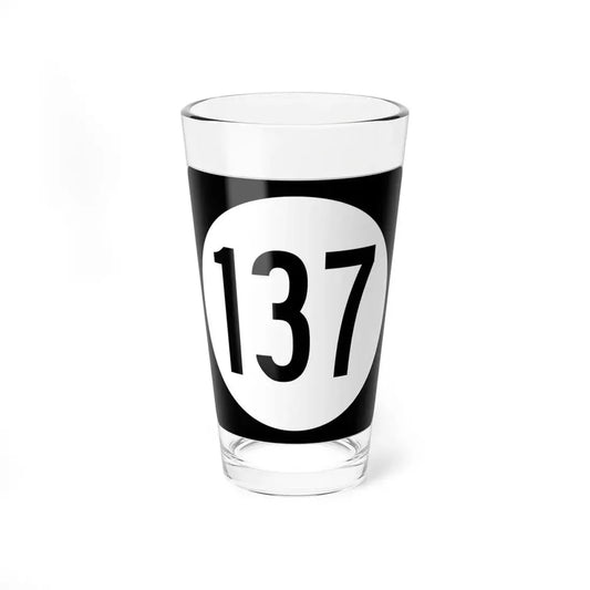 Iowa 137 (Iowa) (Road Sign) Pint Glss 16oz 16oz - Go Mug Yourself