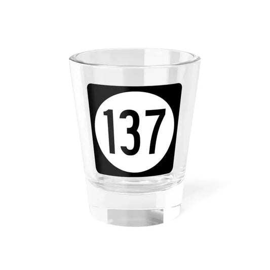Iowa 137 (Iowa) (Road Sign) Shot Glass 1.5oz 1.5oz - Go Mug Yourself