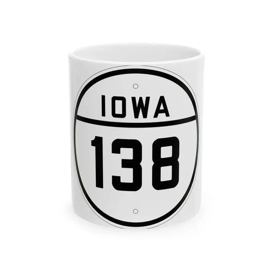 Iowa 138 1926 (Iowa) (Road Sign) White Coffee Mug 11oz - Go Mug Yourself