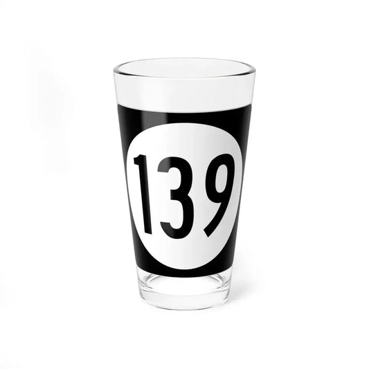 Iowa 139 (Iowa) (Road Sign) Pint Glss 16oz 16oz - Go Mug Yourself