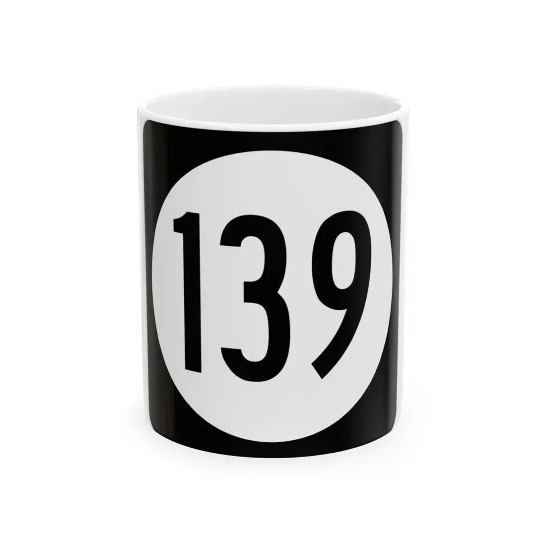 Iowa 139 (Iowa) (Road Sign) White Coffee Mug 11oz - Go Mug Yourself