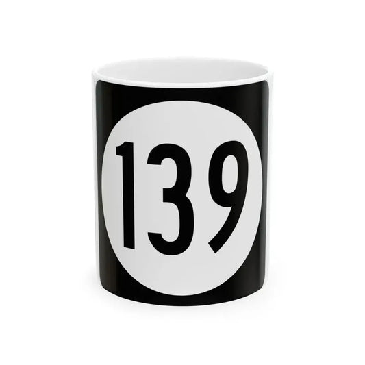 Iowa 139 (Iowa) (Road Sign) White Coffee Mug 11oz - Go Mug Yourself