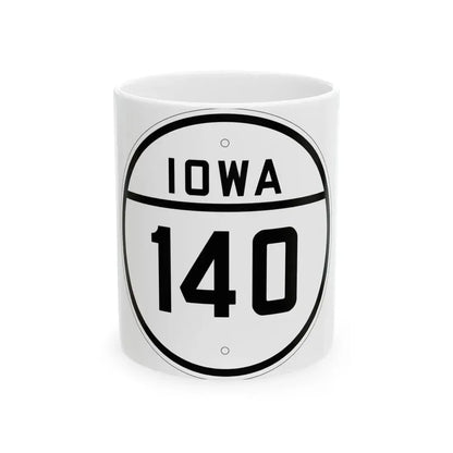 Iowa 140 1926 (Iowa) (Road Sign) White Coffee Mug 11oz - Go Mug Yourself