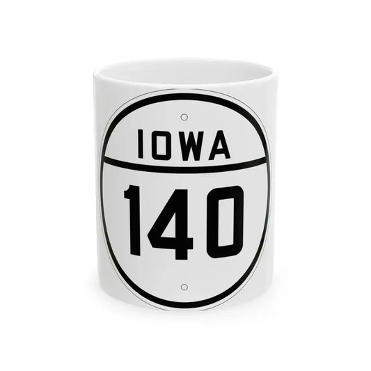 Iowa 140 1926 (Iowa) (Road Sign) White Coffee Mug 11oz - Go Mug Yourself