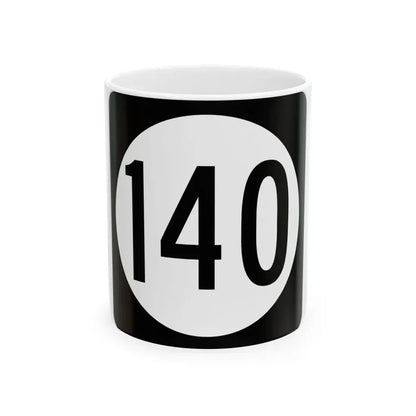 Iowa 140 (Iowa) (Road Sign) White Coffee Mug 11oz - Go Mug Yourself